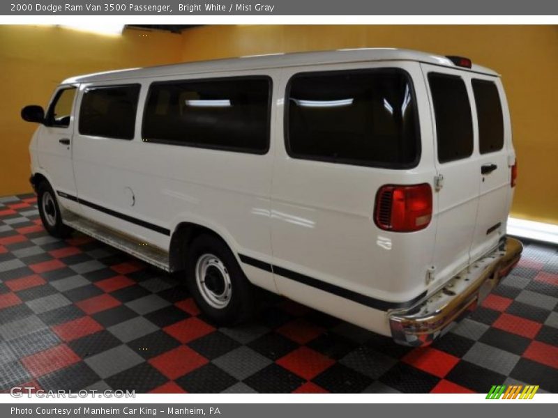 Bright White / Mist Gray 2000 Dodge Ram Van 3500 Passenger
