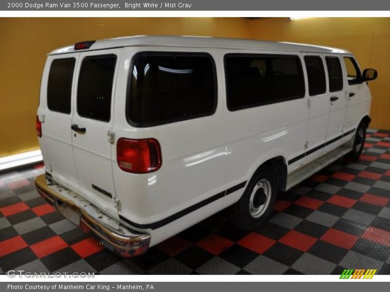 Bright White / Mist Gray 2000 Dodge Ram Van 3500 Passenger