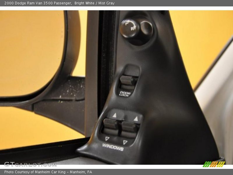 Bright White / Mist Gray 2000 Dodge Ram Van 3500 Passenger