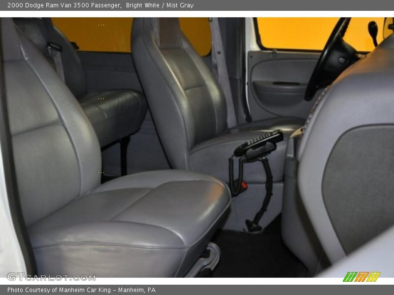 Bright White / Mist Gray 2000 Dodge Ram Van 3500 Passenger