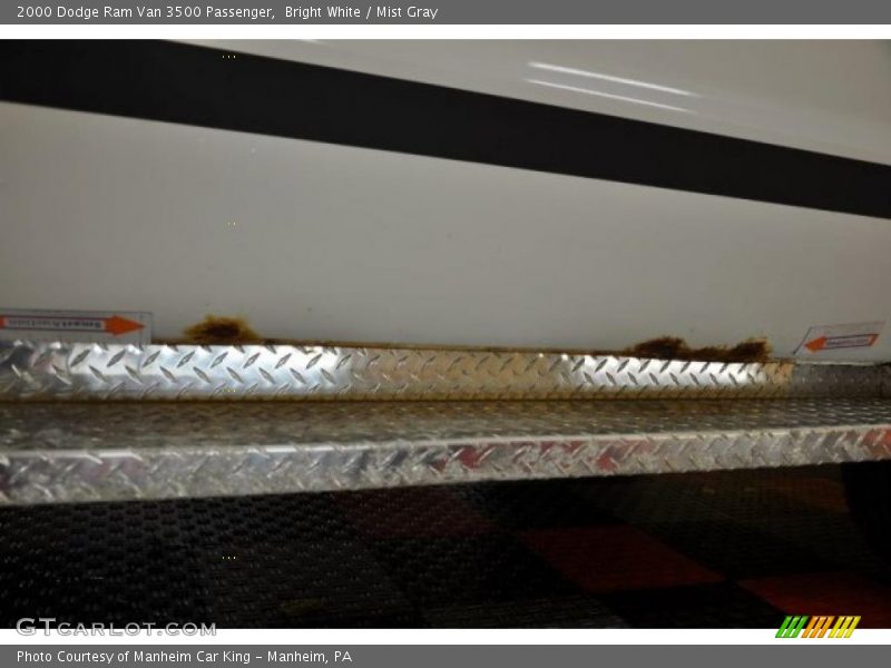 Bright White / Mist Gray 2000 Dodge Ram Van 3500 Passenger