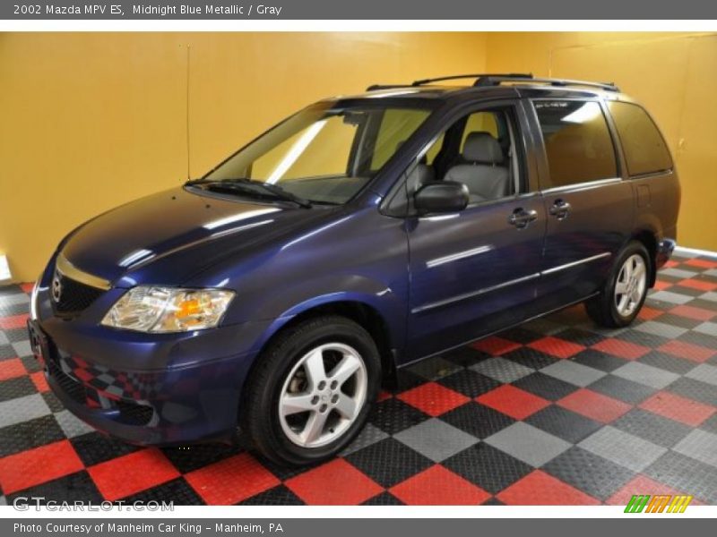 Midnight Blue Metallic / Gray 2002 Mazda MPV ES