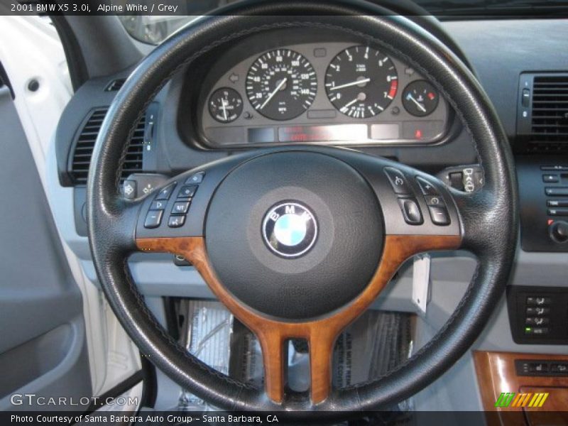 Alpine White / Grey 2001 BMW X5 3.0i