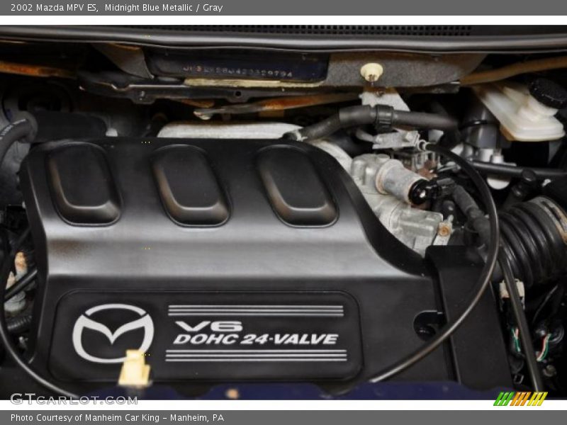 Midnight Blue Metallic / Gray 2002 Mazda MPV ES