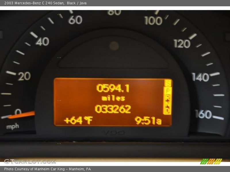 Black / Java 2003 Mercedes-Benz C 240 Sedan
