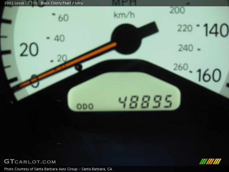 Black Cherry Pearl / Ivory 2001 Lexus GS 300
