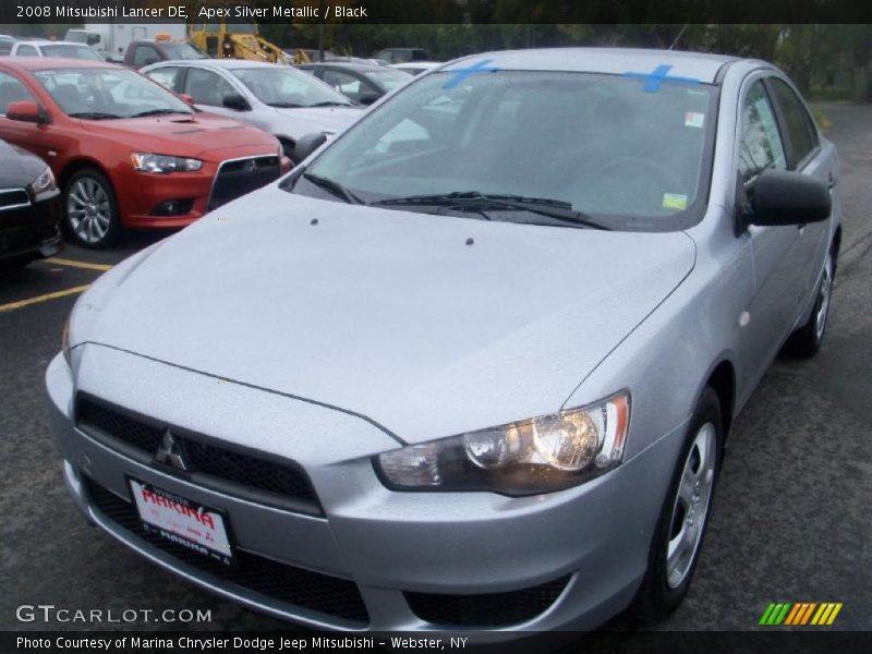 Apex Silver Metallic / Black 2008 Mitsubishi Lancer DE