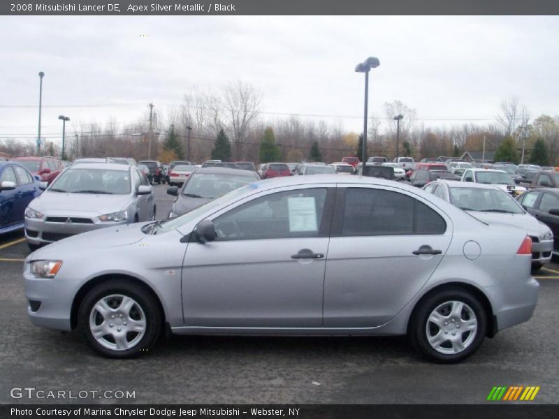 Apex Silver Metallic / Black 2008 Mitsubishi Lancer DE