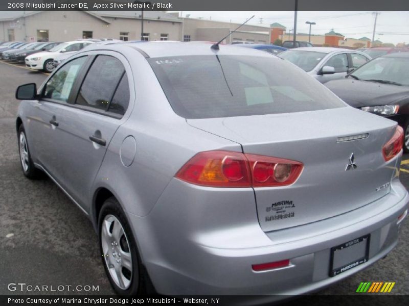 Apex Silver Metallic / Black 2008 Mitsubishi Lancer DE