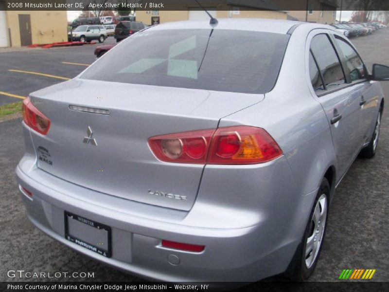Apex Silver Metallic / Black 2008 Mitsubishi Lancer DE