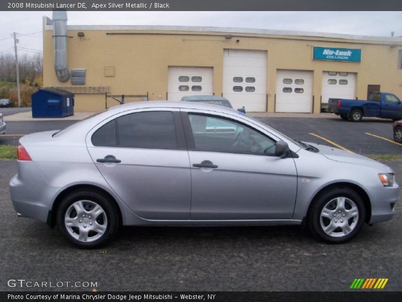 Apex Silver Metallic / Black 2008 Mitsubishi Lancer DE