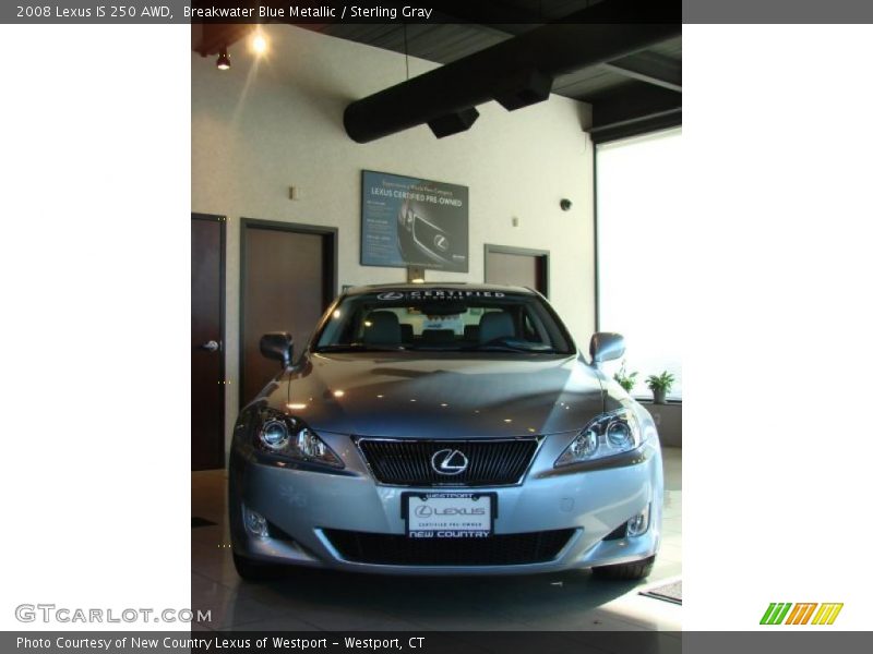 Breakwater Blue Metallic / Sterling Gray 2008 Lexus IS 250 AWD