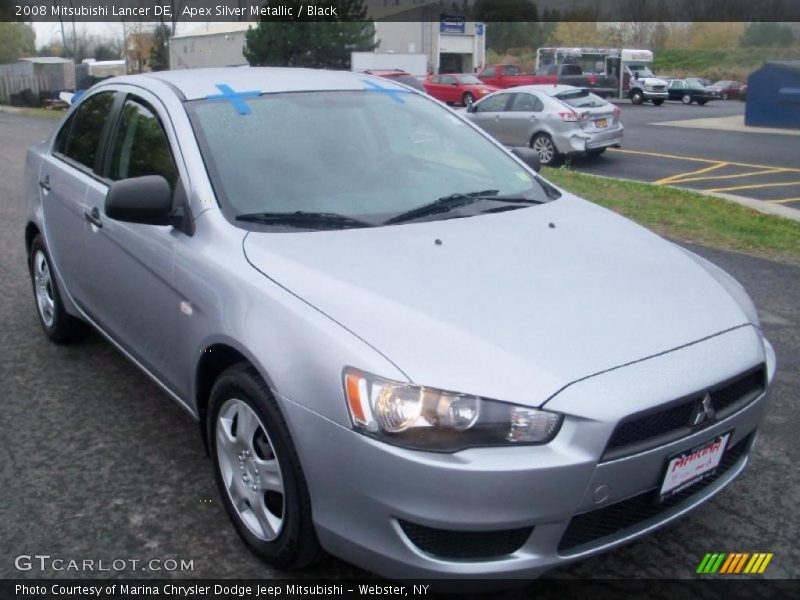 Apex Silver Metallic / Black 2008 Mitsubishi Lancer DE