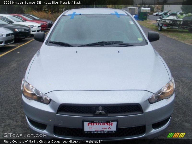 Apex Silver Metallic / Black 2008 Mitsubishi Lancer DE