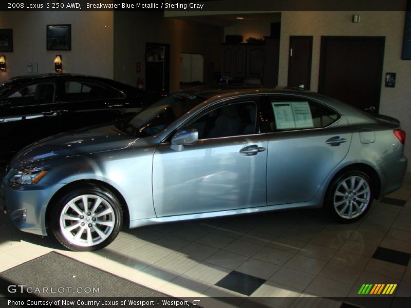 Breakwater Blue Metallic / Sterling Gray 2008 Lexus IS 250 AWD