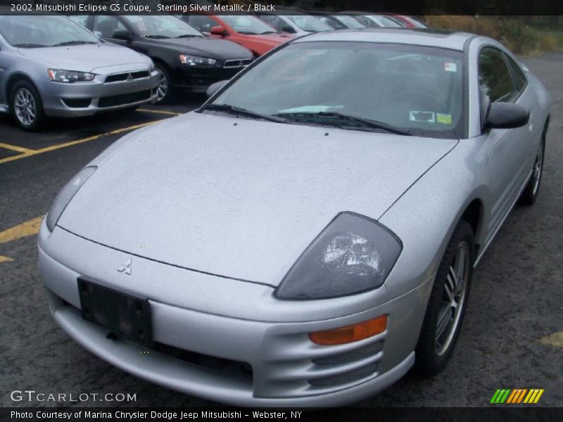 Sterling Silver Metallic / Black 2002 Mitsubishi Eclipse GS Coupe