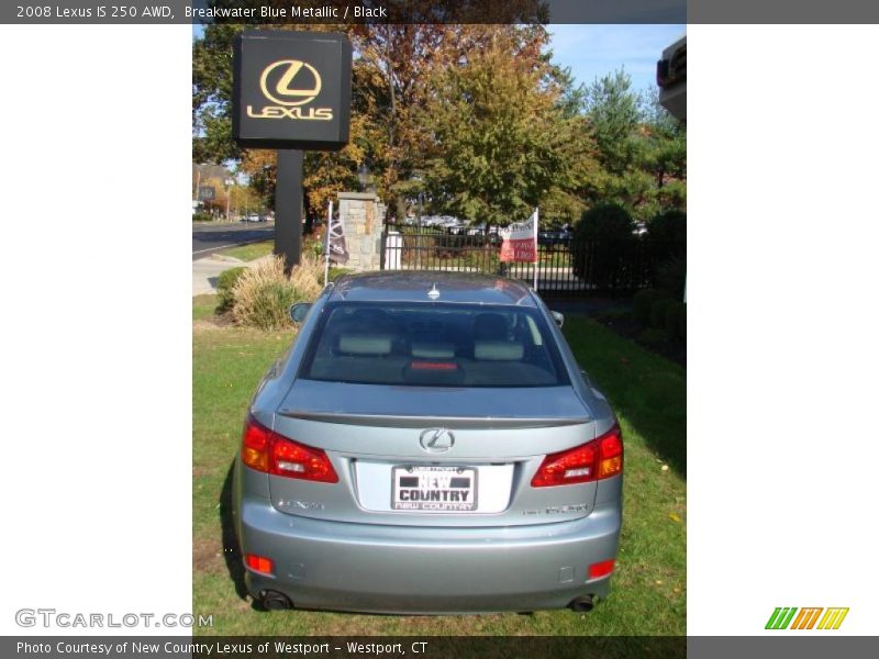 Breakwater Blue Metallic / Black 2008 Lexus IS 250 AWD