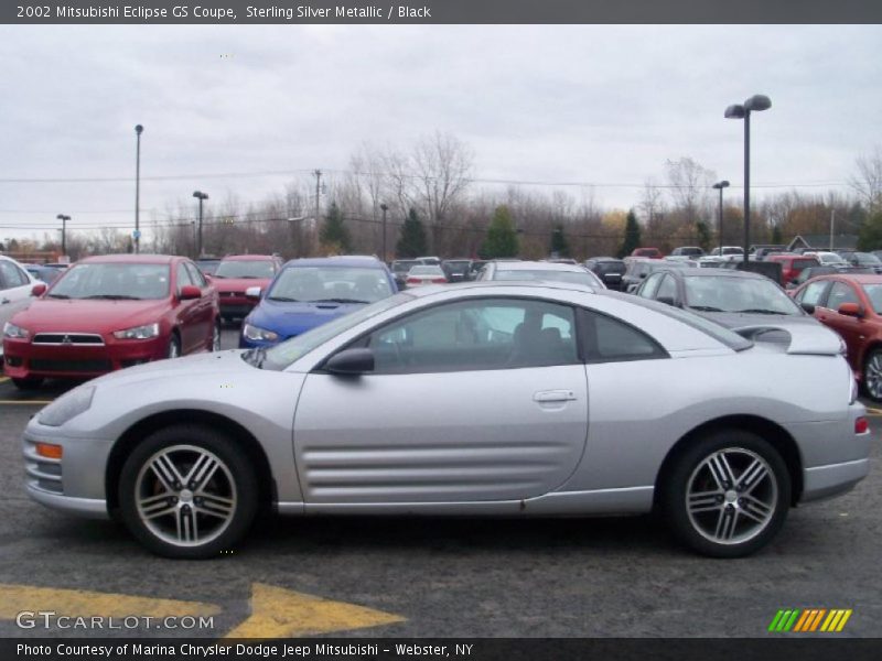 Sterling Silver Metallic / Black 2002 Mitsubishi Eclipse GS Coupe