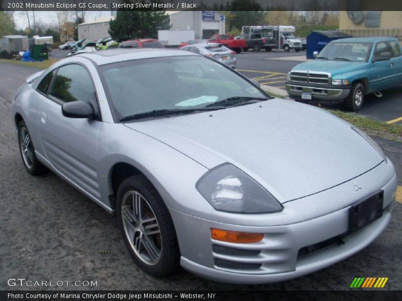 Sterling Silver Metallic / Black 2002 Mitsubishi Eclipse GS Coupe