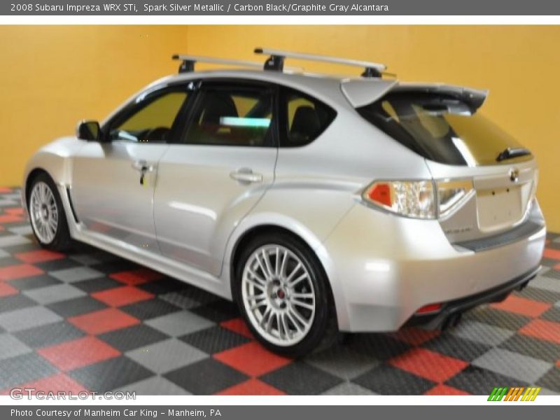 Spark Silver Metallic / Carbon Black/Graphite Gray Alcantara 2008 Subaru Impreza WRX STi