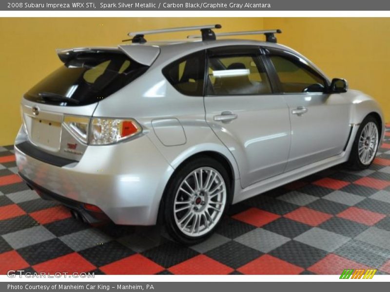 Spark Silver Metallic / Carbon Black/Graphite Gray Alcantara 2008 Subaru Impreza WRX STi