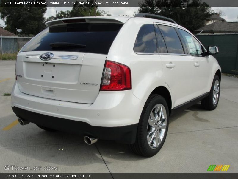 White Platinum Tri-Coat / Medium Light Stone 2011 Ford Edge Limited