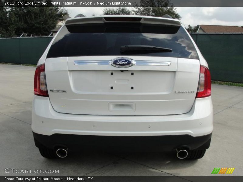 White Platinum Tri-Coat / Medium Light Stone 2011 Ford Edge Limited