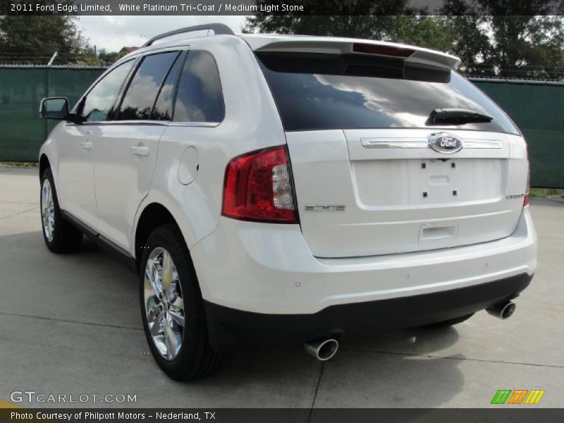 White Platinum Tri-Coat / Medium Light Stone 2011 Ford Edge Limited