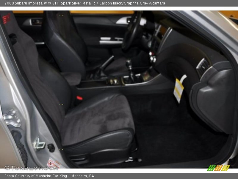 Spark Silver Metallic / Carbon Black/Graphite Gray Alcantara 2008 Subaru Impreza WRX STi