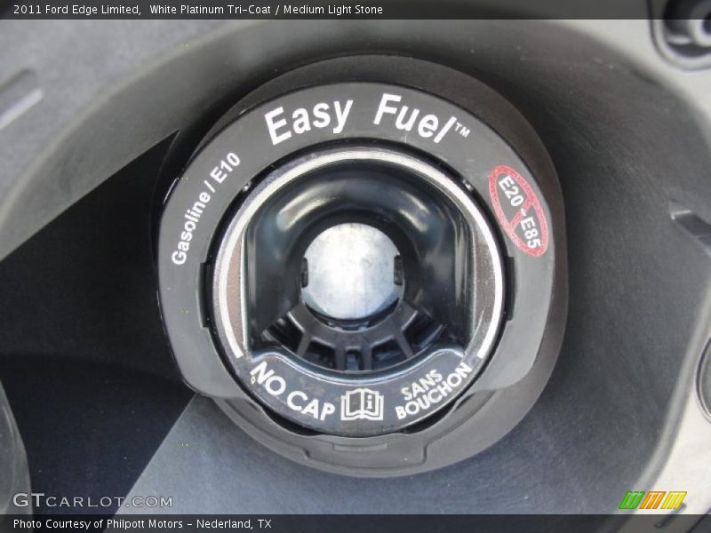 White Platinum Tri-Coat / Medium Light Stone 2011 Ford Edge Limited