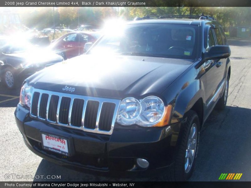 Black / Dark Khaki/Light Graystone 2008 Jeep Grand Cherokee Limited 4x4