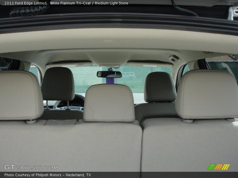 White Platinum Tri-Coat / Medium Light Stone 2011 Ford Edge Limited