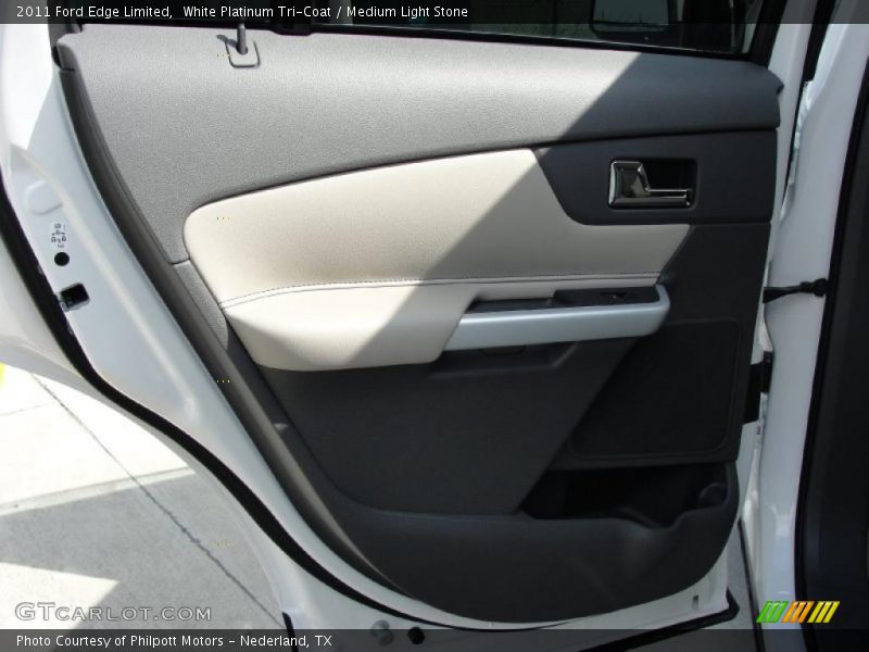 White Platinum Tri-Coat / Medium Light Stone 2011 Ford Edge Limited