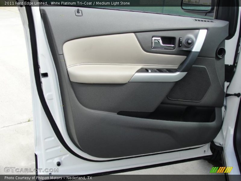 White Platinum Tri-Coat / Medium Light Stone 2011 Ford Edge Limited