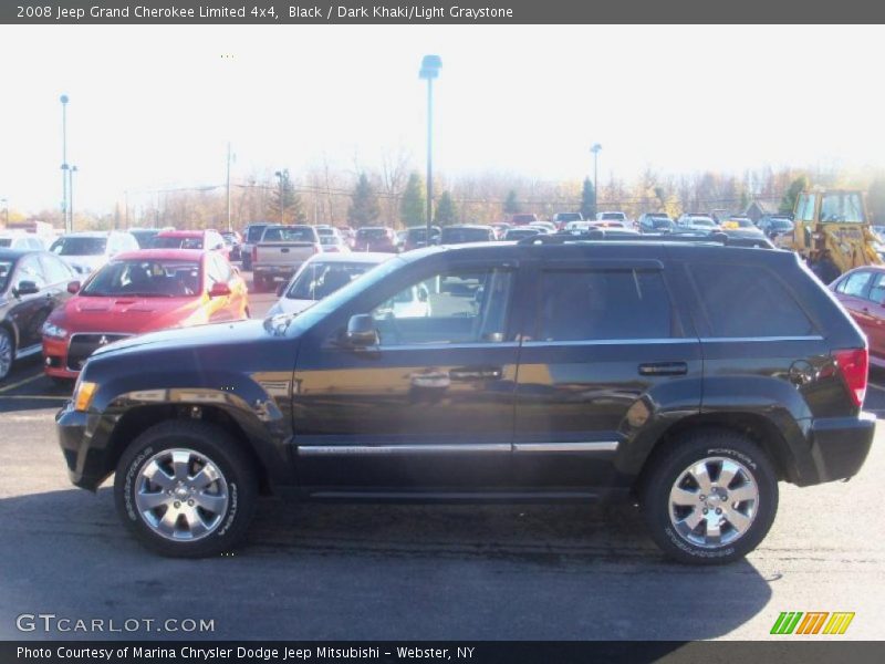Black / Dark Khaki/Light Graystone 2008 Jeep Grand Cherokee Limited 4x4