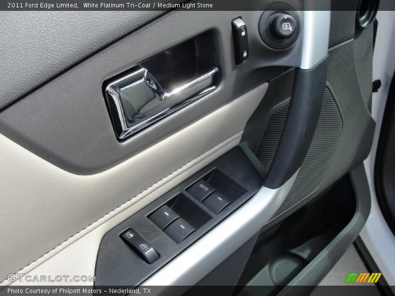 White Platinum Tri-Coat / Medium Light Stone 2011 Ford Edge Limited