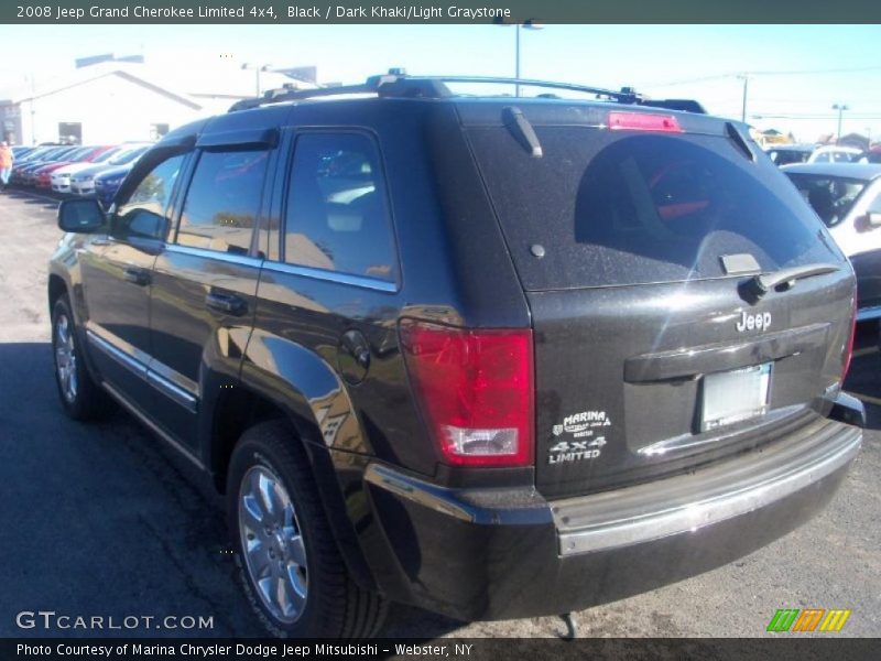 Black / Dark Khaki/Light Graystone 2008 Jeep Grand Cherokee Limited 4x4