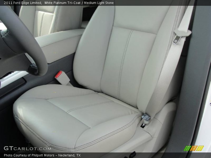 White Platinum Tri-Coat / Medium Light Stone 2011 Ford Edge Limited