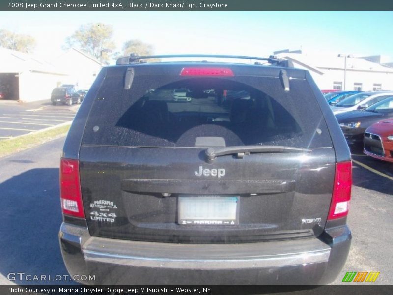 Black / Dark Khaki/Light Graystone 2008 Jeep Grand Cherokee Limited 4x4