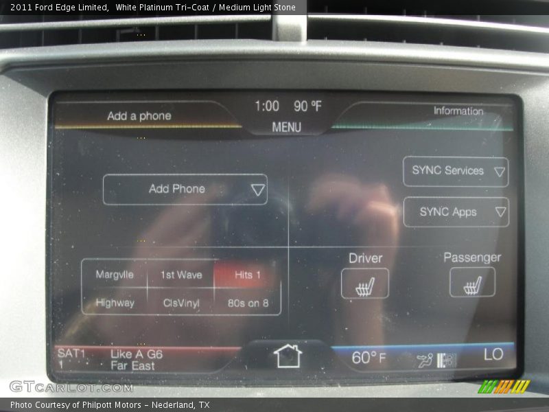 White Platinum Tri-Coat / Medium Light Stone 2011 Ford Edge Limited