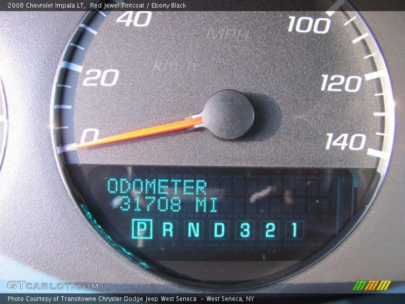 Red Jewel Tintcoat / Ebony Black 2008 Chevrolet Impala LT