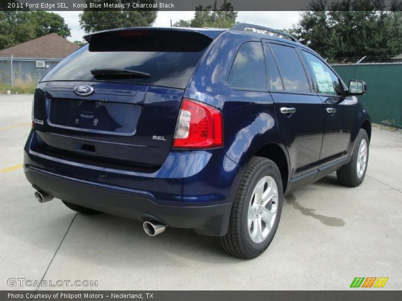 Kona Blue Metallic / Charcoal Black 2011 Ford Edge SEL