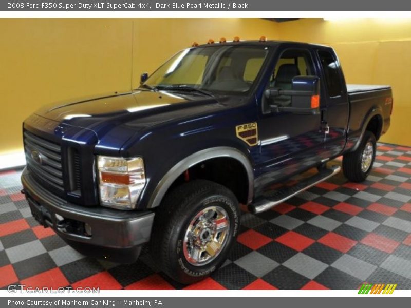 Dark Blue Pearl Metallic / Black 2008 Ford F350 Super Duty XLT SuperCab 4x4