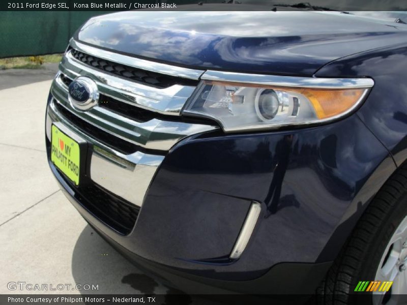 Kona Blue Metallic / Charcoal Black 2011 Ford Edge SEL