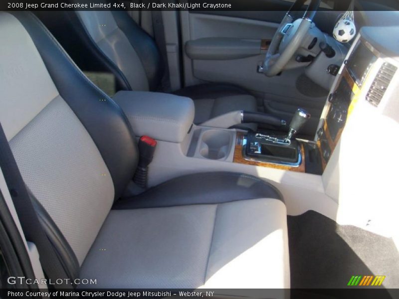 Black / Dark Khaki/Light Graystone 2008 Jeep Grand Cherokee Limited 4x4