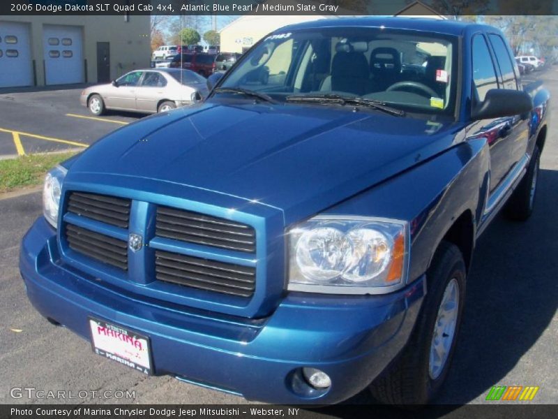 Atlantic Blue Pearl / Medium Slate Gray 2006 Dodge Dakota SLT Quad Cab 4x4