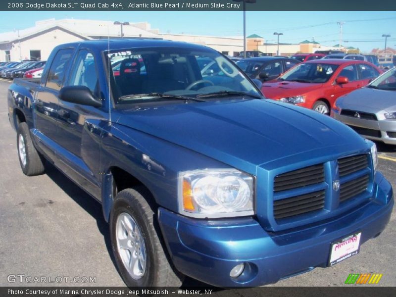Atlantic Blue Pearl / Medium Slate Gray 2006 Dodge Dakota SLT Quad Cab 4x4