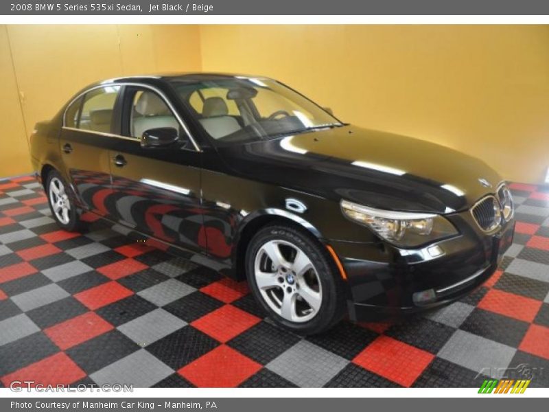 Jet Black / Beige 2008 BMW 5 Series 535xi Sedan