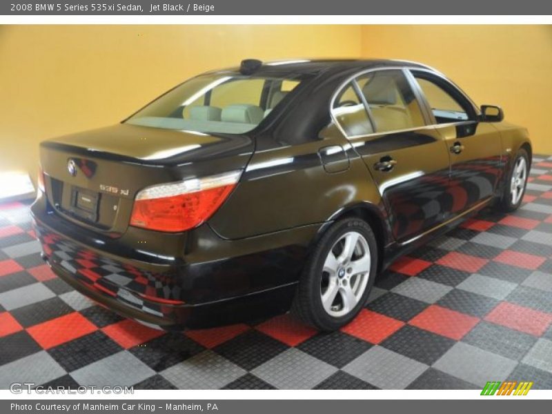 Jet Black / Beige 2008 BMW 5 Series 535xi Sedan