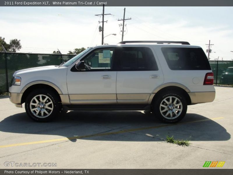 White Platinum Tri-Coat / Camel 2011 Ford Expedition XLT